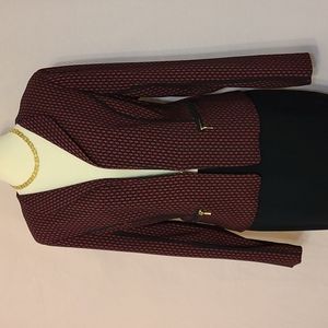 XOXO Red and Black Pattern Blazer